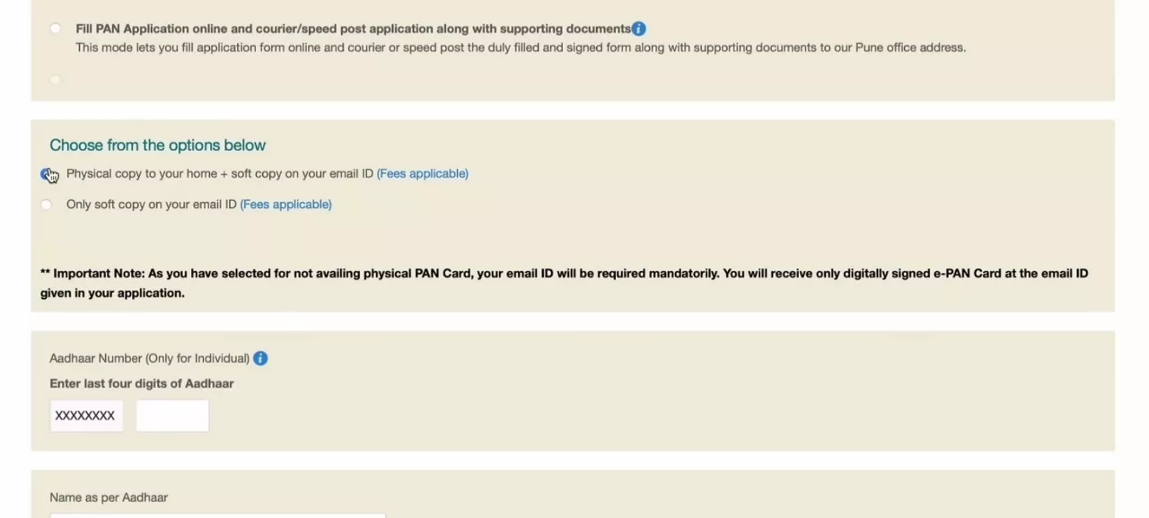 Pancard apply process 10