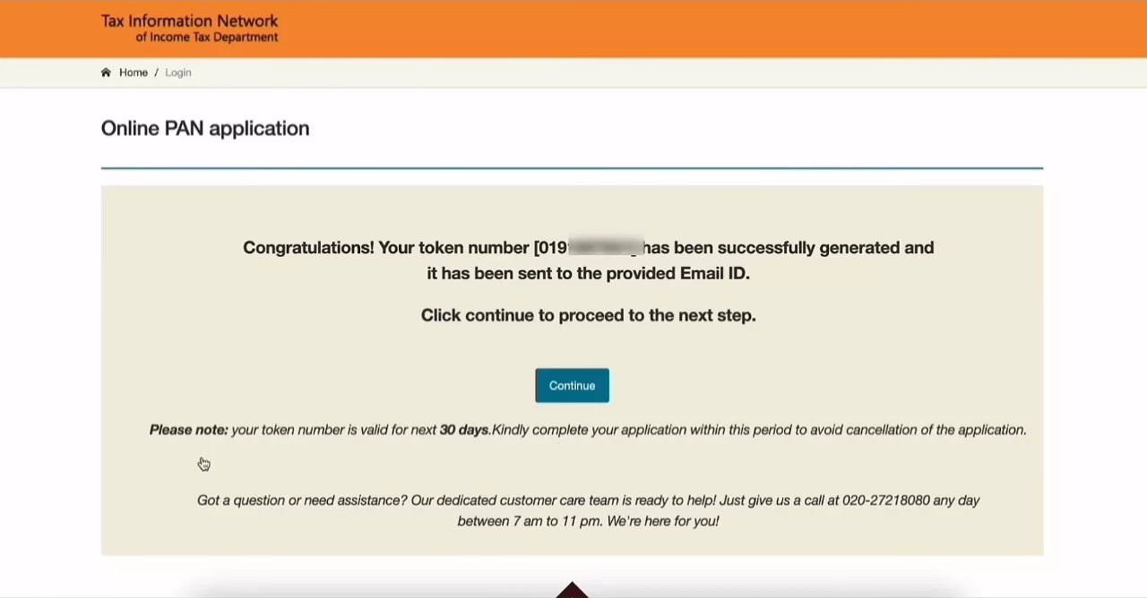 Pancard apply step 8