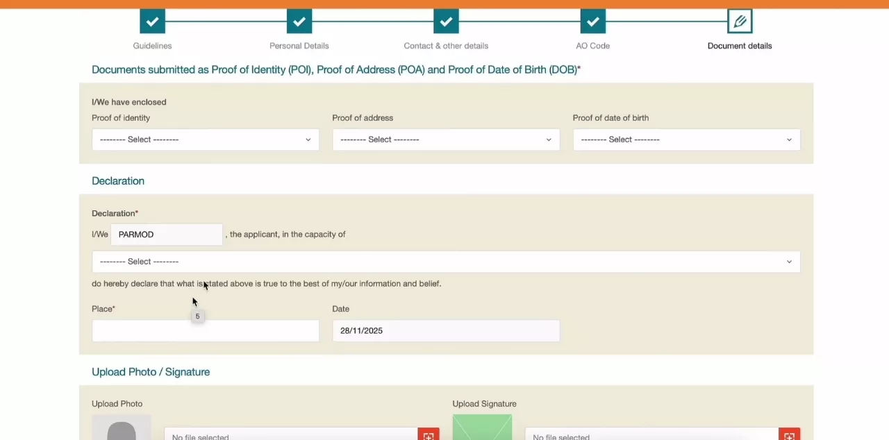 Pancard apply process 18