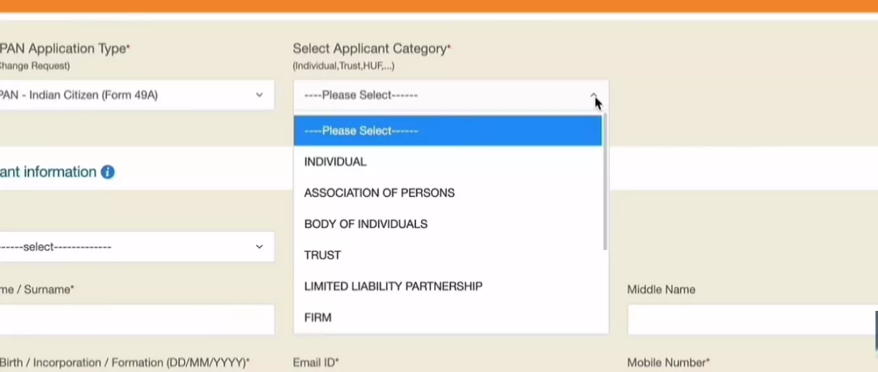 Pancard apply process 3