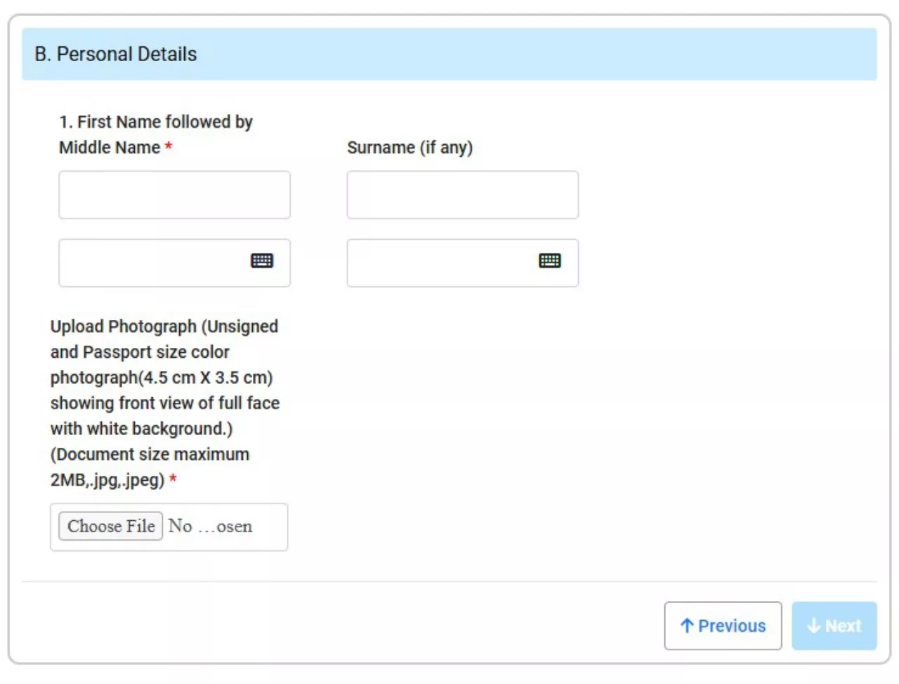 Voter card details step 5